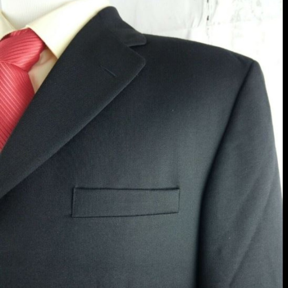 Haggar 42L Suit Blazer Sports Coat Black